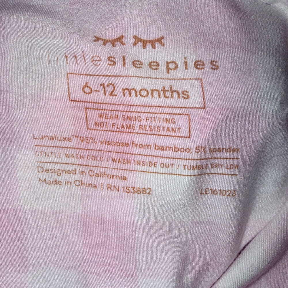 Pristine Little Sleepies Limited Edition Gingham Zippy 6-12 months - Picture 5 of 5